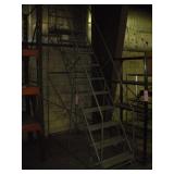 Steel Metal Rolling Stairs 84 x 26 x 96 inch Tall