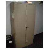 2 Door Metal Storage Cabinet -No Contents