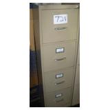 HON 4 Drawer Letter Size Metal File Cabinet