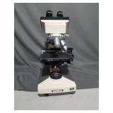 Olympus CH-2 backlit microscope with 10x and 40x