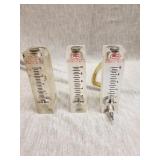Set of three Dwyer 4" flow meters