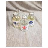 Three 30ml bottles of triacetin, unopened