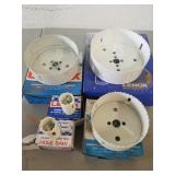 Five socket saws, all in box