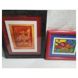 Two framed photos, signed and mumbered