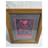 Gold framed custom art