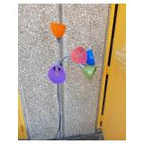 Multicolor shade lamp, purple, orange, green,