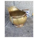 Brass coal bucket, 13" made in Holland