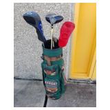 American made golf bag, includes four drivers 47"