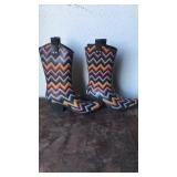 Pair of Blazin Rocks size 8 cowboy style rain