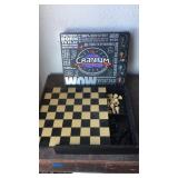 Wooden chess board and Cranium board game