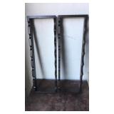 Pair of wooden wine racks