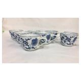 Set of 8 Blue Danube tea cups