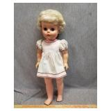 Vintage toy doll, plastic, 22"