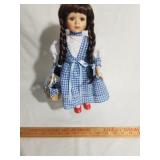 Porcelain doll, 15" tall, made in China