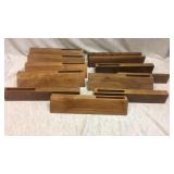 Lot of solid wood desk name plates