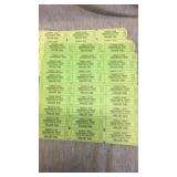 Lot of uncut Sandy Lake Amusement Park ticket