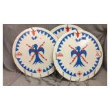 Lot of 3 painted Native American wall hangings