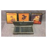 Silver plated jewelry box and set of wall hangings