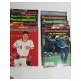 Mid-seventies Sports Illustrated magazines, ten