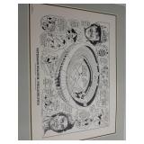 Lot of seven Veterans Stadium 22"x16" lithographs