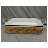 2 pc Baking dish with carrying basket