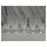 Set of 10 Crystal stemmed glassware