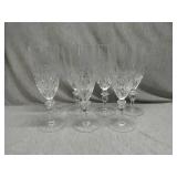 Set of 7 Crystal long stem glassware