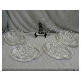 Vintage luncheon plates with cup holders