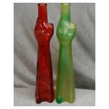 Set of 2 Cat wine bottle decanter