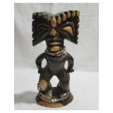 Wooden carving of a Hawaiian tribal figure, 11