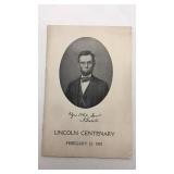 Lincoln Centenary - 1908 Publication by  the New