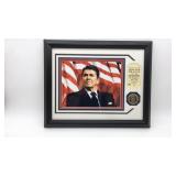 Framed Ronald Reagan photograph and