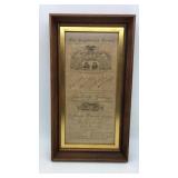 Framed - 1884 Republican Ticket. James G. Blaine