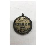 Republican National Headquarters 1896 medal