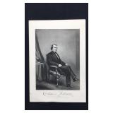 Engraving - Andrew Johnson Measures 7" x 10"