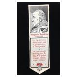 Benjamin Franklin commemorative ribbon 7.5" x