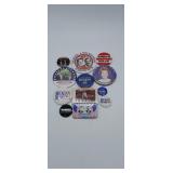 Ronald Reagan presidential campaign buttons.See