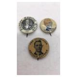 (3) Arthur Capper political campaign buttons