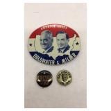 (3) Barry Goldwater - Political campaign buttons