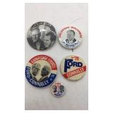 (5) Gerald Ford political campaign buttons . See