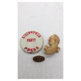 (3) Dwight Eisenhower - Political campaign items