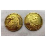 (2) John Kerry campaign tokens. Approximately