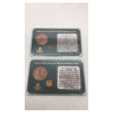 (2) Abraham Lincoln Bicentennial commemorative