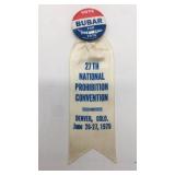1975 National Prohibition Convention ribbon