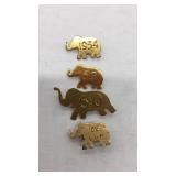 (4) Vintage G.O.P Elephant pins.