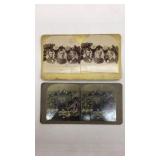 (2) Stereoscope slides. Presidential Tributes