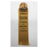 1896 - William McKinley commemorative ribbon