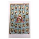 1901 "Our 25 Presidents" post card