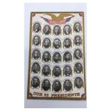 1901 "Our 25 Presidents" post card