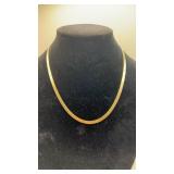 14K Yellow Gold Herringbone Necklace,